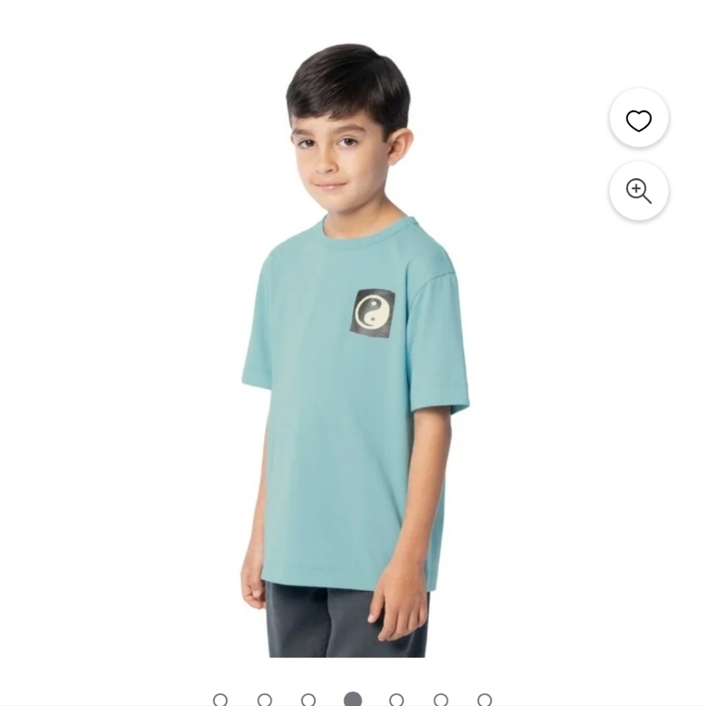 Wonder Nation Aqua Tee with Yin-Yang Graphic